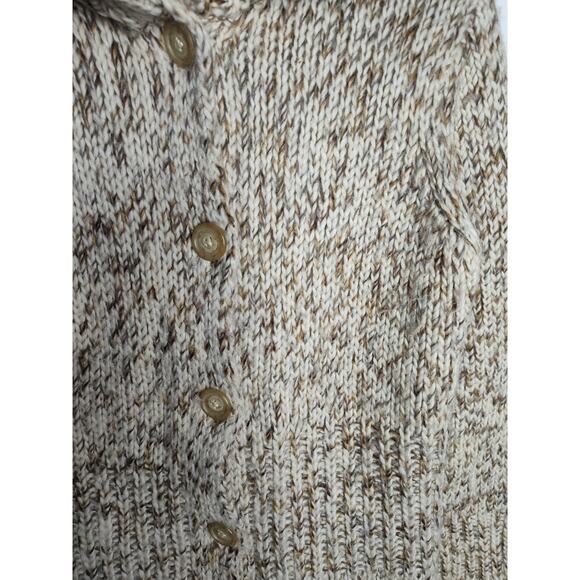 Vintage Gap Oversized Wool Knit Cardigan Women's L tan - Picture 3 of 9